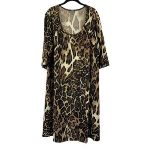 Roz & Ali Women's Animal Print Dress